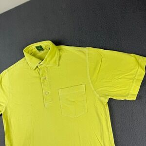 Sid Mashburn Shirt Men's S Yellow Polo Golf Pima Pique Pocket Knit Casual Preppy